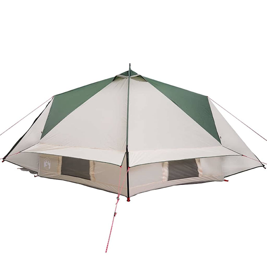 Teepee Tent met dak met opslag Groen en Wit 490 x 410 x 210 cm
