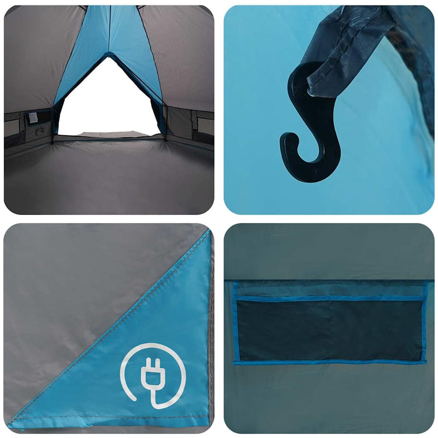 Teepee Tent met dak Blauw en Grijs 490 x 410 x 210 cm