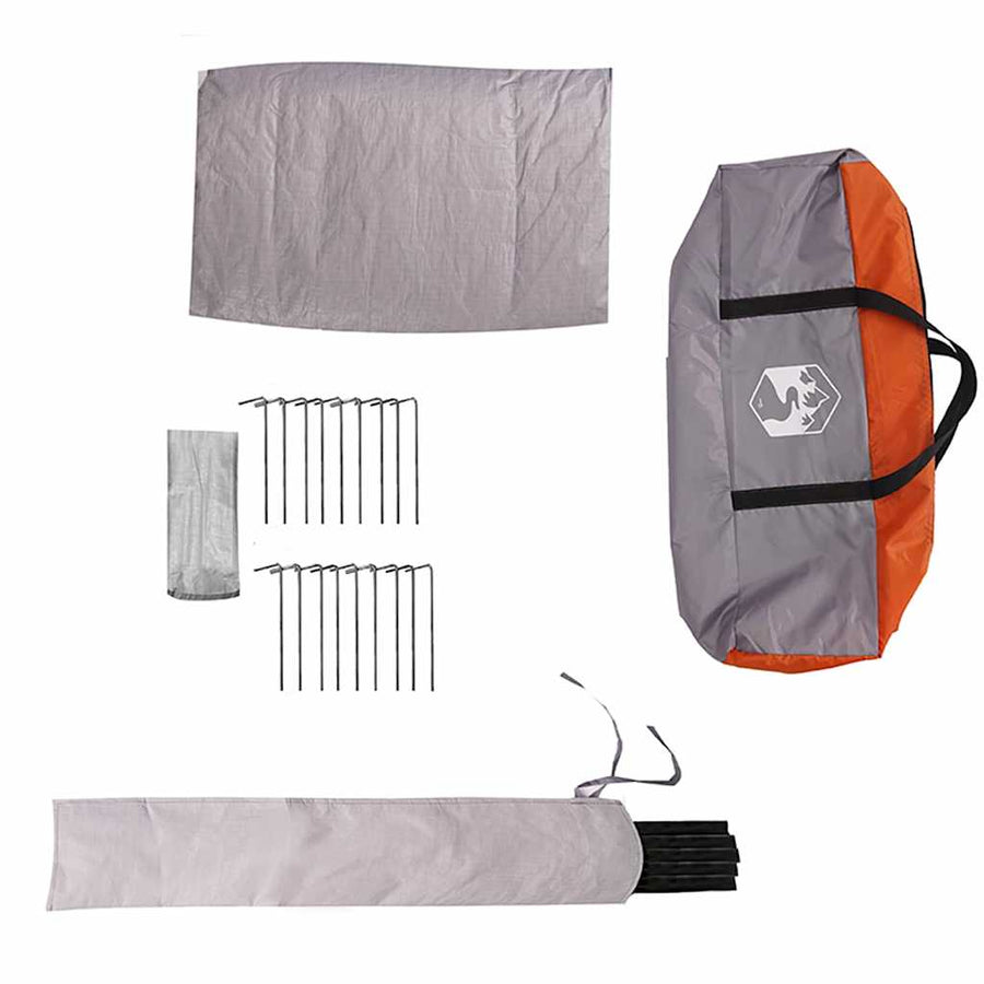 Teepee Tent met dak Grijs en Oranje 490 x 410 x 210 cm