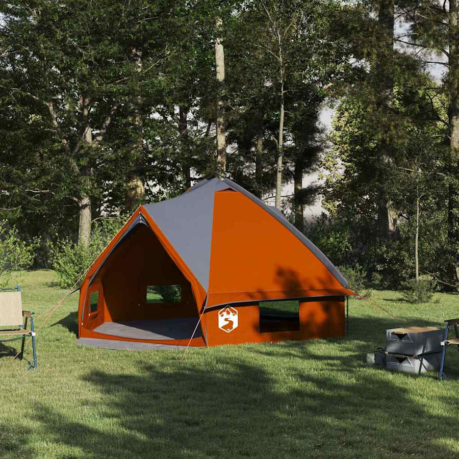 Teepee Tent met dak Grijs en Oranje 490 x 410 x 210 cm