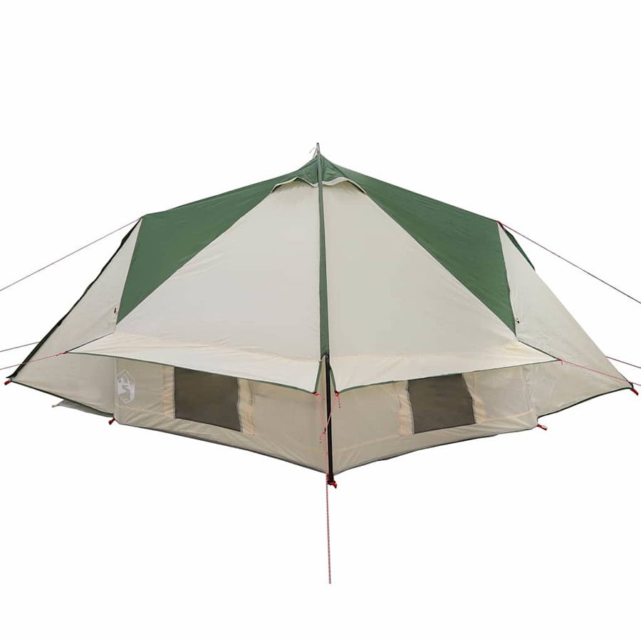 Teepee Tent met dak Groen en Grijs 490 x 410 x 210 cm