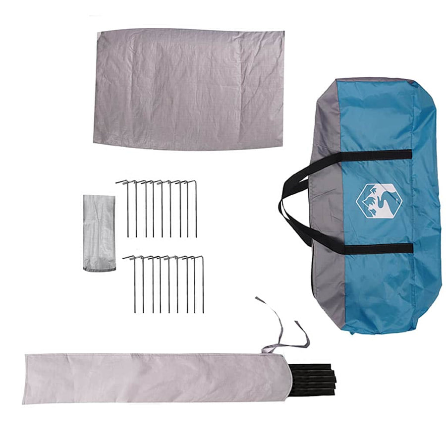 Teepee Tent met dak Blauw en Grijs 490 x 410 x 210 cm