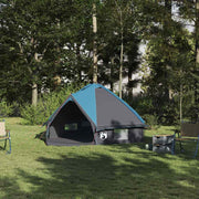 Teepee tent 4 personen blauw grijs 388x320x169 cm