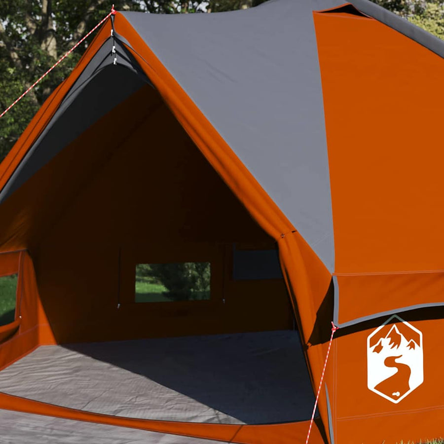 Teepee Tent met dak Grijs en Oranje 490 x 410 x 210 cm