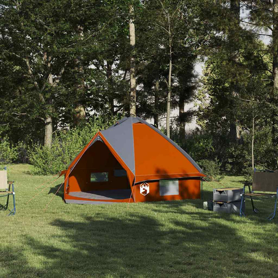Teepee Tent met dak Grijs en Oranje 490 x 410 x 210 cm