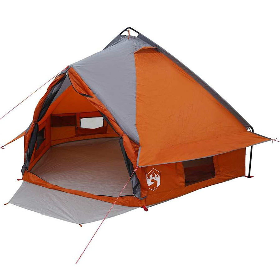 Teepee Tent met dak Grijs en Oranje 490 x 410 x 210 cm