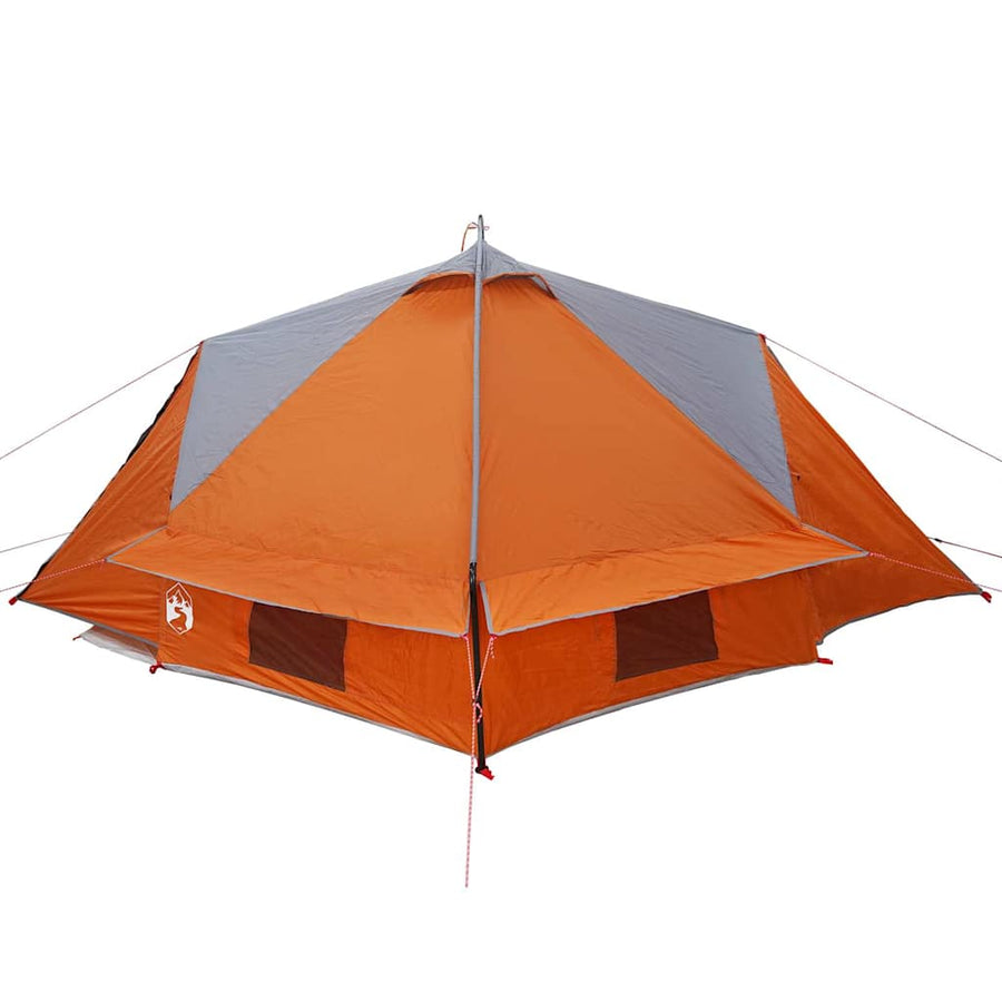 Teepee Tent met dak Grijs en Oranje 490 x 410 x 210 cm