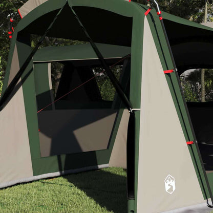 Gezinstent met dak met opslag Groen en Wit 745 x 700 x 217 cm