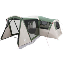 Gezinstent met dak met opslag Groen en Wit 745 x 700 x 217 cm