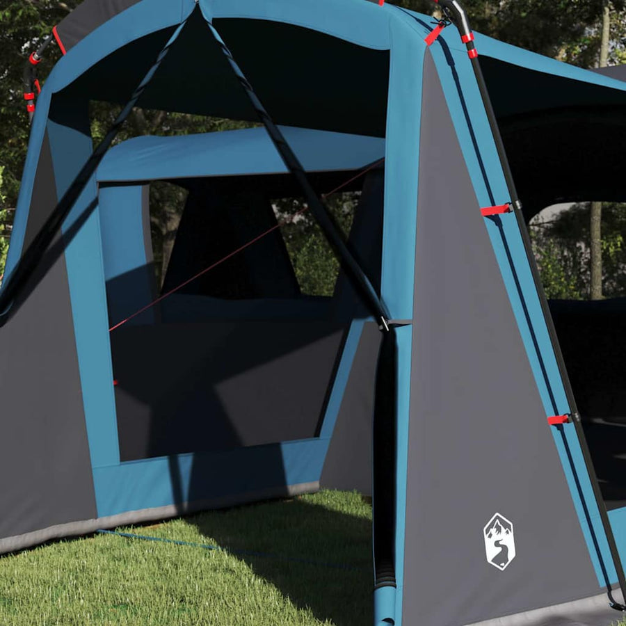 Gezinstent met dak met opslag Blauw en Grijs 745 x 700 x 217 cm