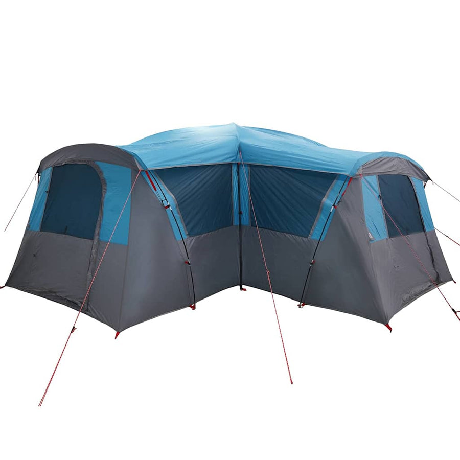 Gezinstent met dak met opslag Blauw en Grijs 745 x 700 x 217 cm