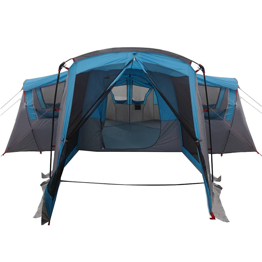 Gezinstent met dak met opslag Blauw en Grijs 745 x 700 x 217 cm