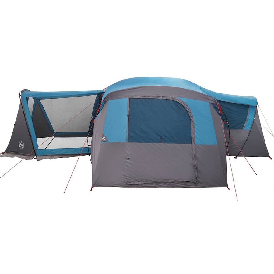 Gezinstent met dak met opslag Blauw en Grijs 745 x 700 x 217 cm
