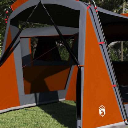 Gezinstent met dak Grijs en Oranje 745 x 700 x 217 cm