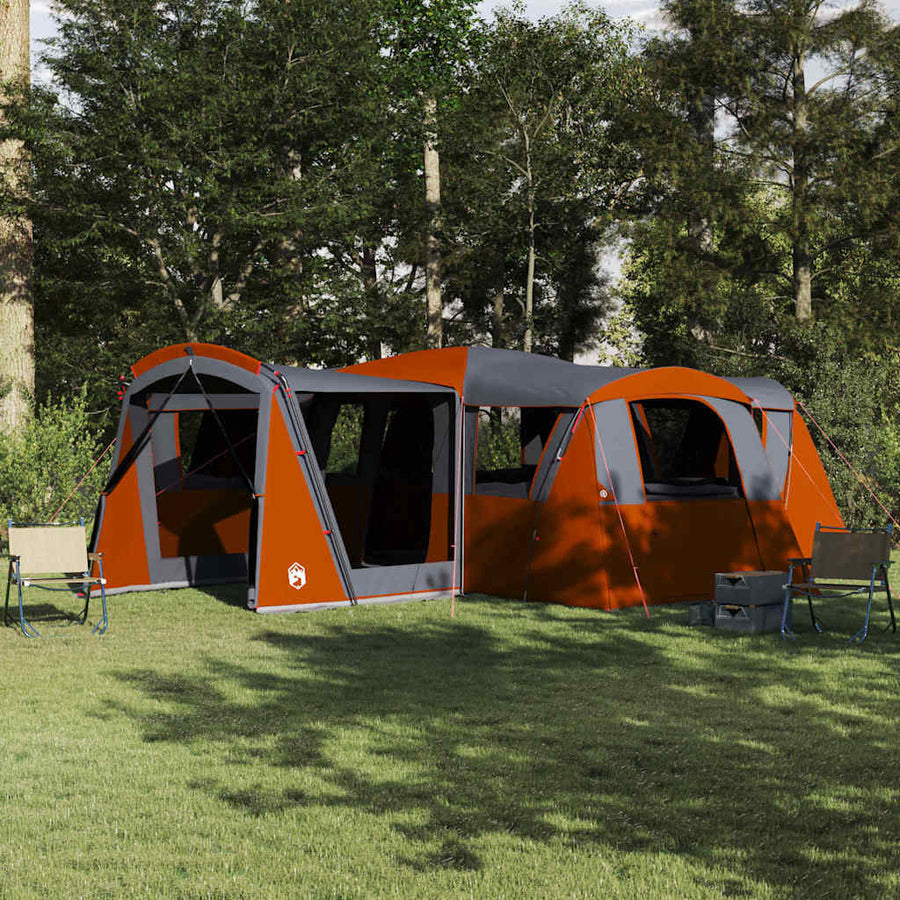 Gezinstent met dak Grijs en Oranje 745 x 700 x 217 cm