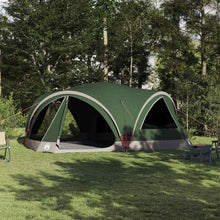 Gezinstent met dak met opslag Groen en Grijs 460 x 430 x 214 cm