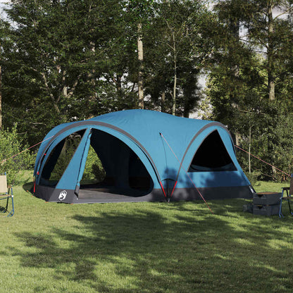 Gezinstent met dak met opslag Blauw en Grijs 460 x 430 x 214 cm