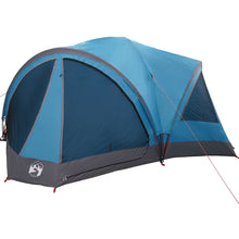 Gezinstent met dak met opslag Blauw en Grijs 460 x 430 x 214 cm