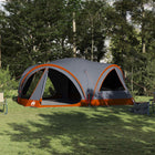 Familietent 10 personen 460x430x214 cm grijs oranje
