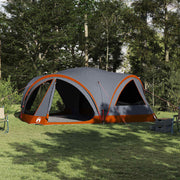 Familietent 10 personen 460x430x214 cm grijs oranje