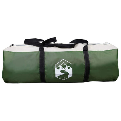Gezinstent met dak met opslag Groen en Wit 324 x 255 x 230 cm