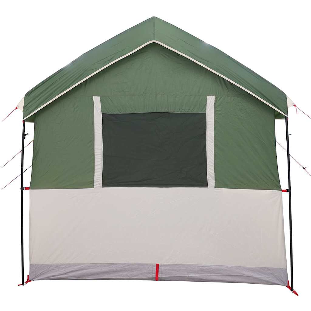 Gezinstent met dak met opslag Groen en Wit 324 x 255 x 230 cm