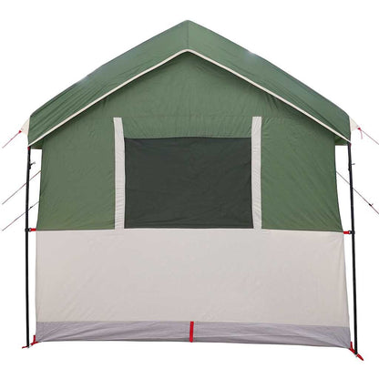 Gezinstent met dak met opslag Groen en Wit 324 x 255 x 230 cm