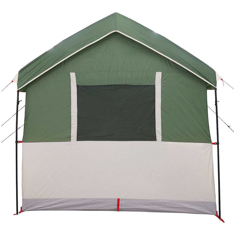 Gezinstent met dak met opslag Groen en Wit 324 x 255 x 230 cm
