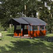 Familietent 4 personen 324x255x230 cm grijs oranje