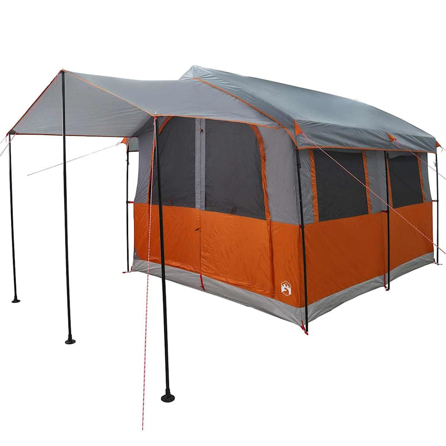 Gezinstent met dak Grijs en Oranje 324 x 255 x 230 cm