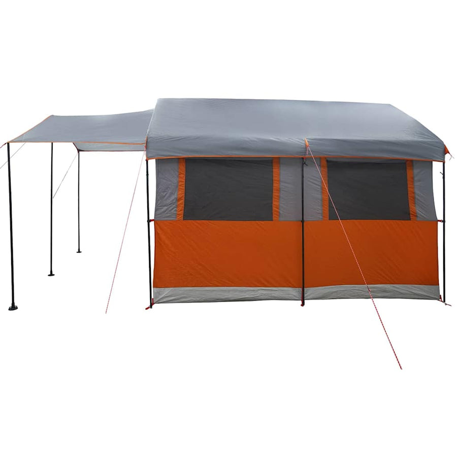 Gezinstent met dak Grijs en Oranje 324 x 255 x 230 cm