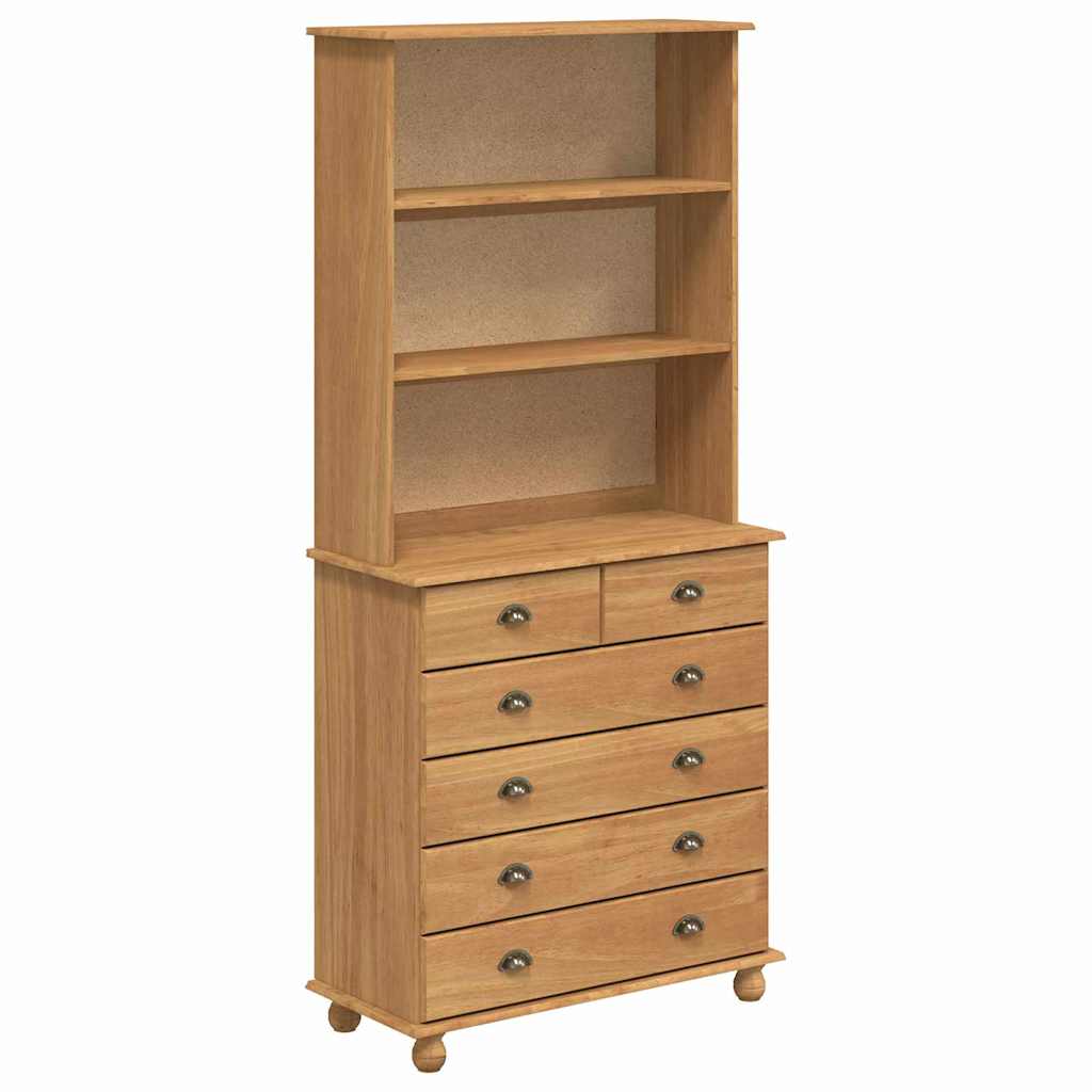 Hutch ASKIM Honing Wax 91 x 40 x 200,5 cm Massief grenenhout