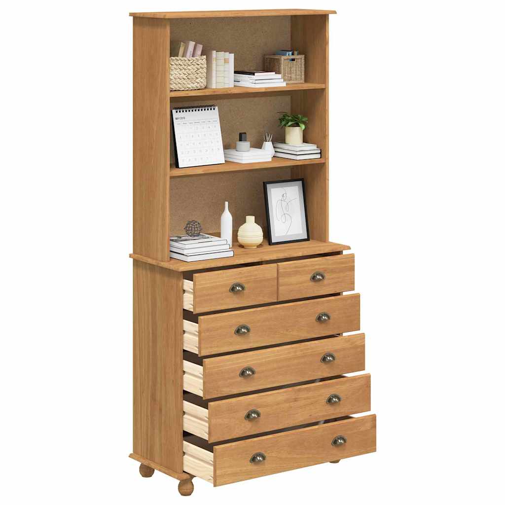 Hutch ASKIM Honing Wax 91 x 40 x 200,5 cm Massief grenenhout