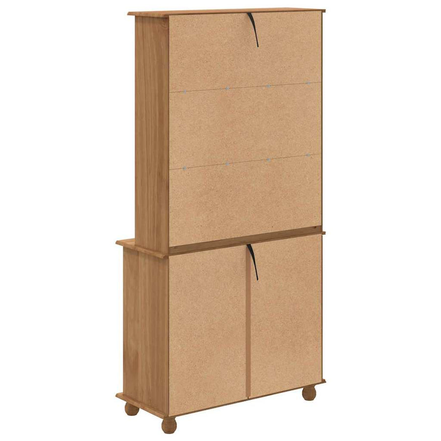 Hutch ASKIM Honing Wax 91 x 40 x 184 cm Massief grenenhout