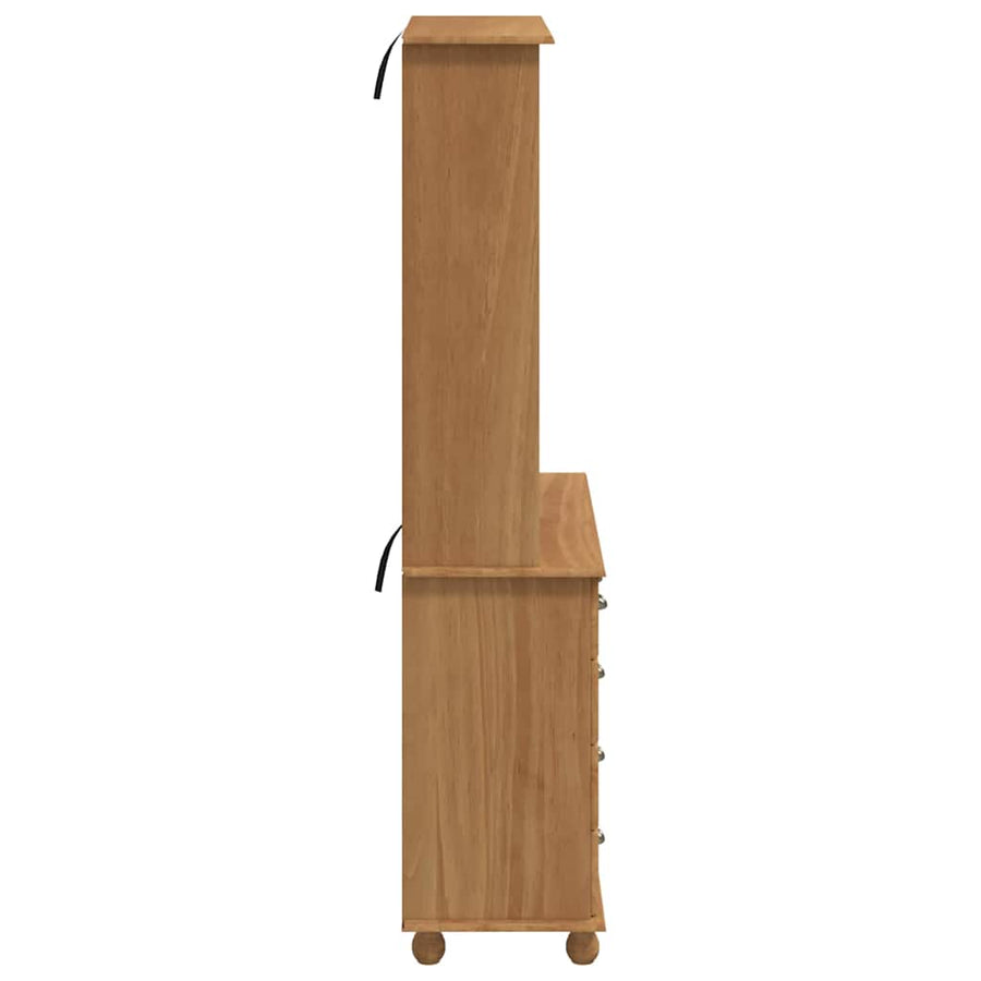 Hutch ASKIM Honing Wax 91 x 40 x 184 cm Massief grenenhout