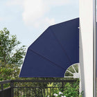 Privacyscherm balkon 115x115 cm marineblauw polyester