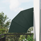 Privacy scherm balkon 115x115 cm donkergroen polyester