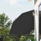 Balkonscherm 140x140 cm antraciet polyester
