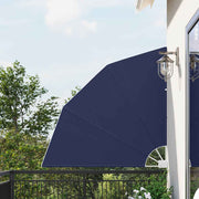 Balkon privacy scherm 140x140 cm marineblauw polyester