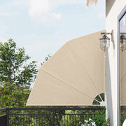 Privacy scherm balkon 140x140 cm beige polyester