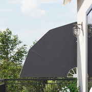 Privacy scherm balkon 140x140 cm zwart polyester