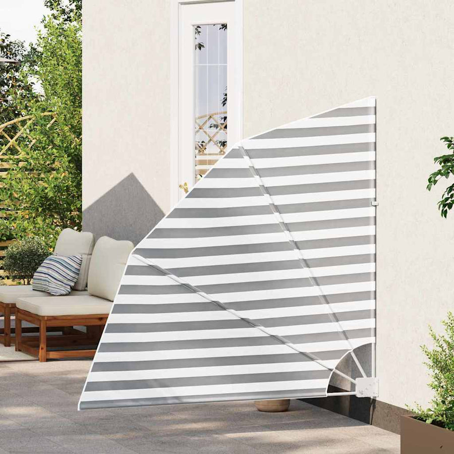 Balkon Privacy Scherm Antraciet en wit 140 x 140 cm Stof