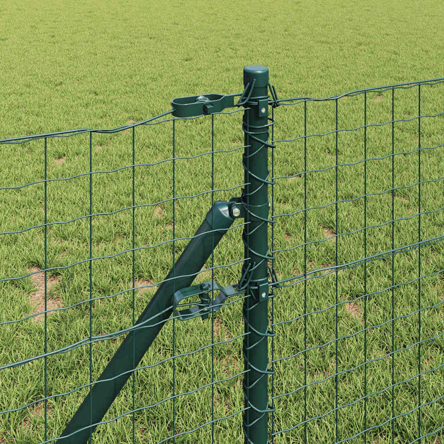 Afrasteringspaal 7 pcs Groen Staal