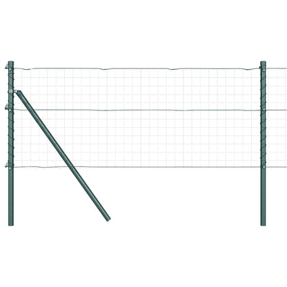 Afrasteringspaal 13 pcs Groen Staal
