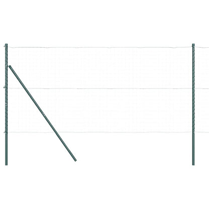 Afrasteringspaal 13 pcs Groen Staal