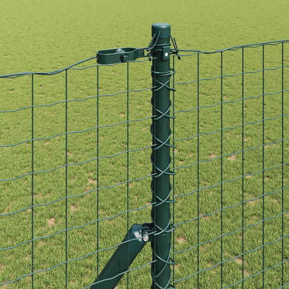 Afrasteringspaal 7 pcs Groen Staal