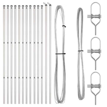 Afrasteringspaal 13 pcs Zilver Staal