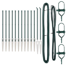 Afrasteringspaal 13 pcs Groen Staal
