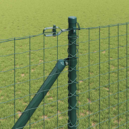 Afrasteringspaal 7 pcs Groen Staal