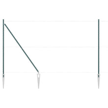 Afrasteringspaal 13 pcs Groen Staal